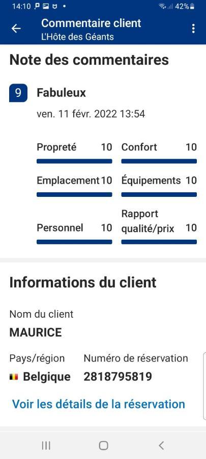 L'Hote Des Geants Ath Eksteriør bilde